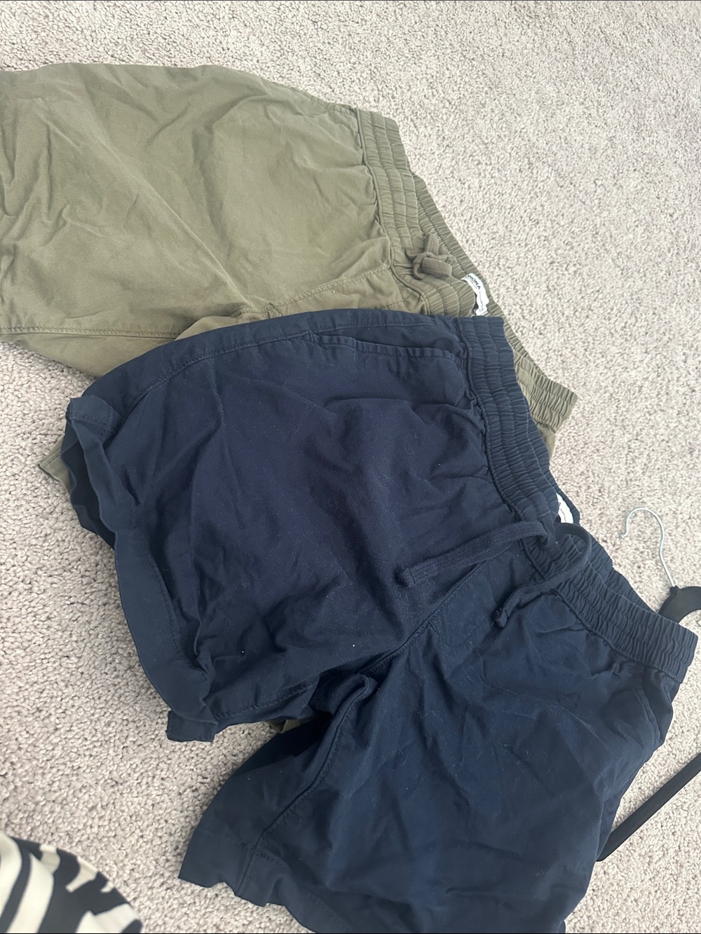 Sonoma Men's Navy Drawstring chino Shorts - 2 pairs